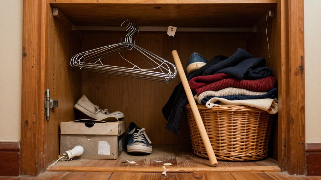 broken closet storage system