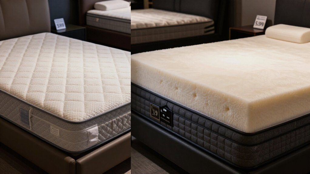 memory foam vs innerspring price gap