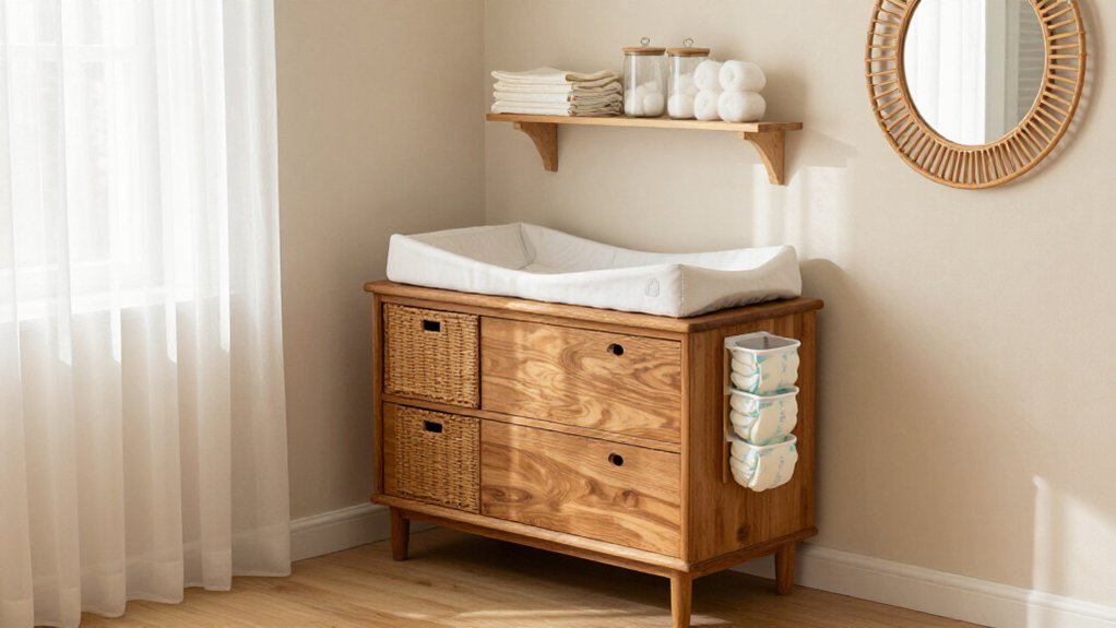 sturdy dresser changing station